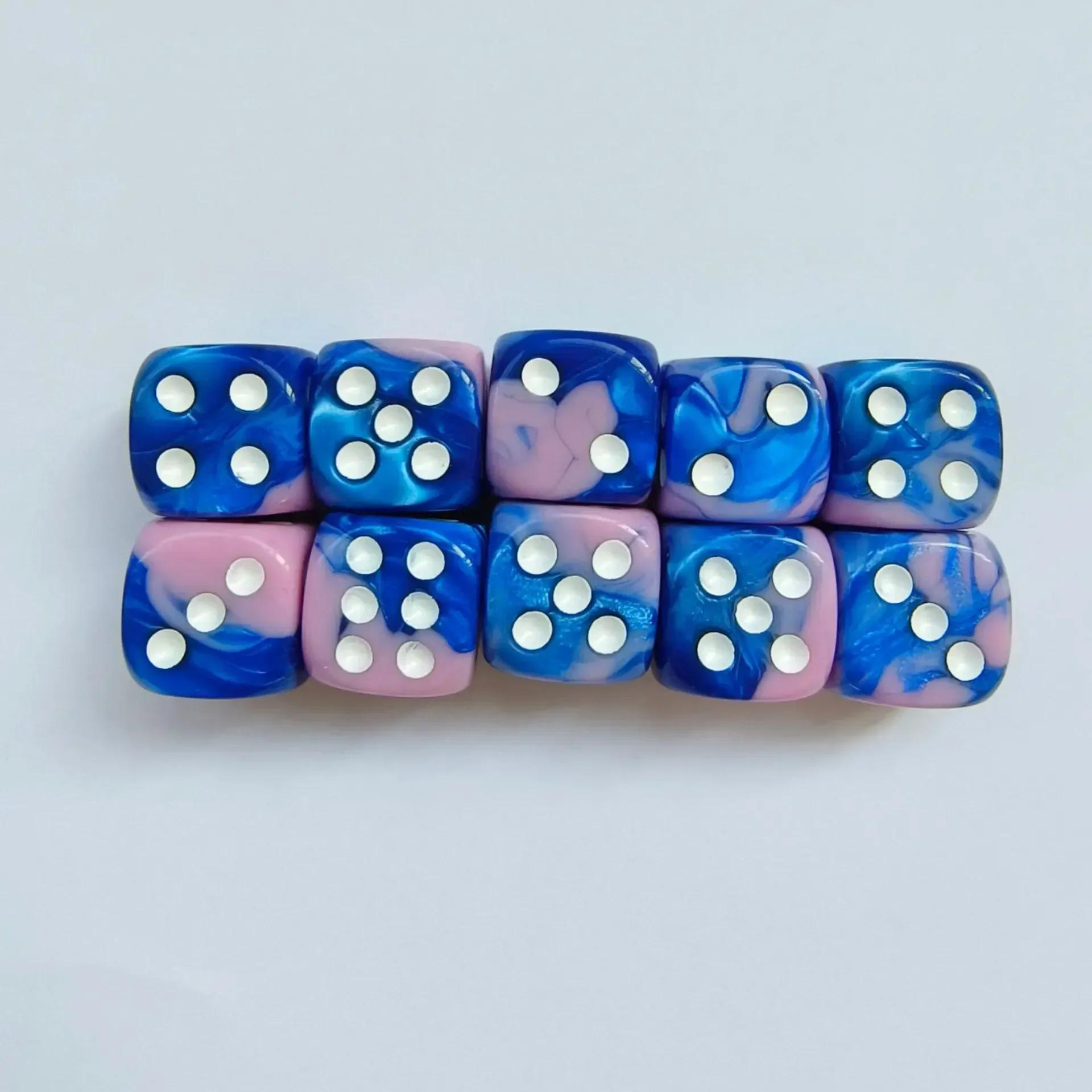 

10 шт./набор 16 мм разноцветные игральные кости акриловые цифровые игральные кости для Dnd Rpg Cthulhu Running Team настольная игра настольная игра Dnd Dice Set