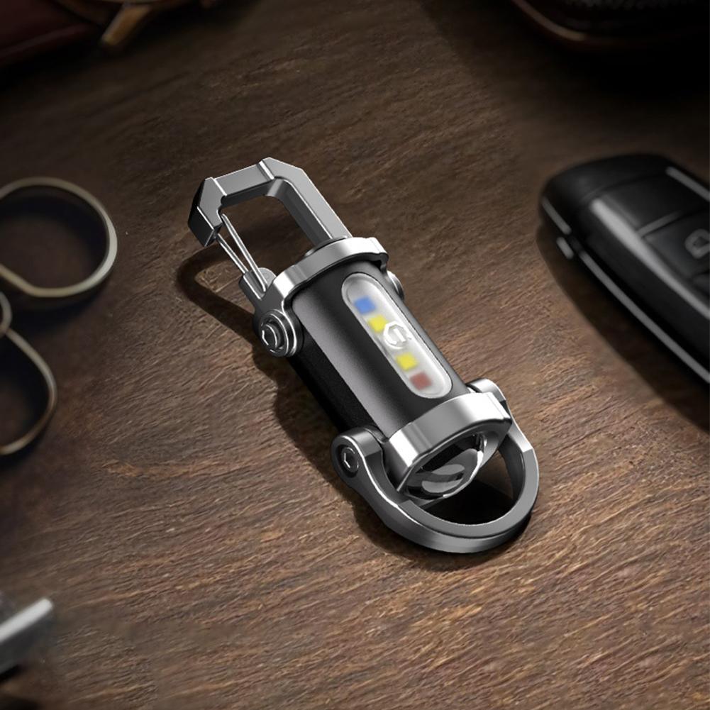 Mini Pocket Flashlight COB Work Light Rechargeable LED Keychain Hanging Portable Waterproof Light Outdoor Sports Emergency Lamp
