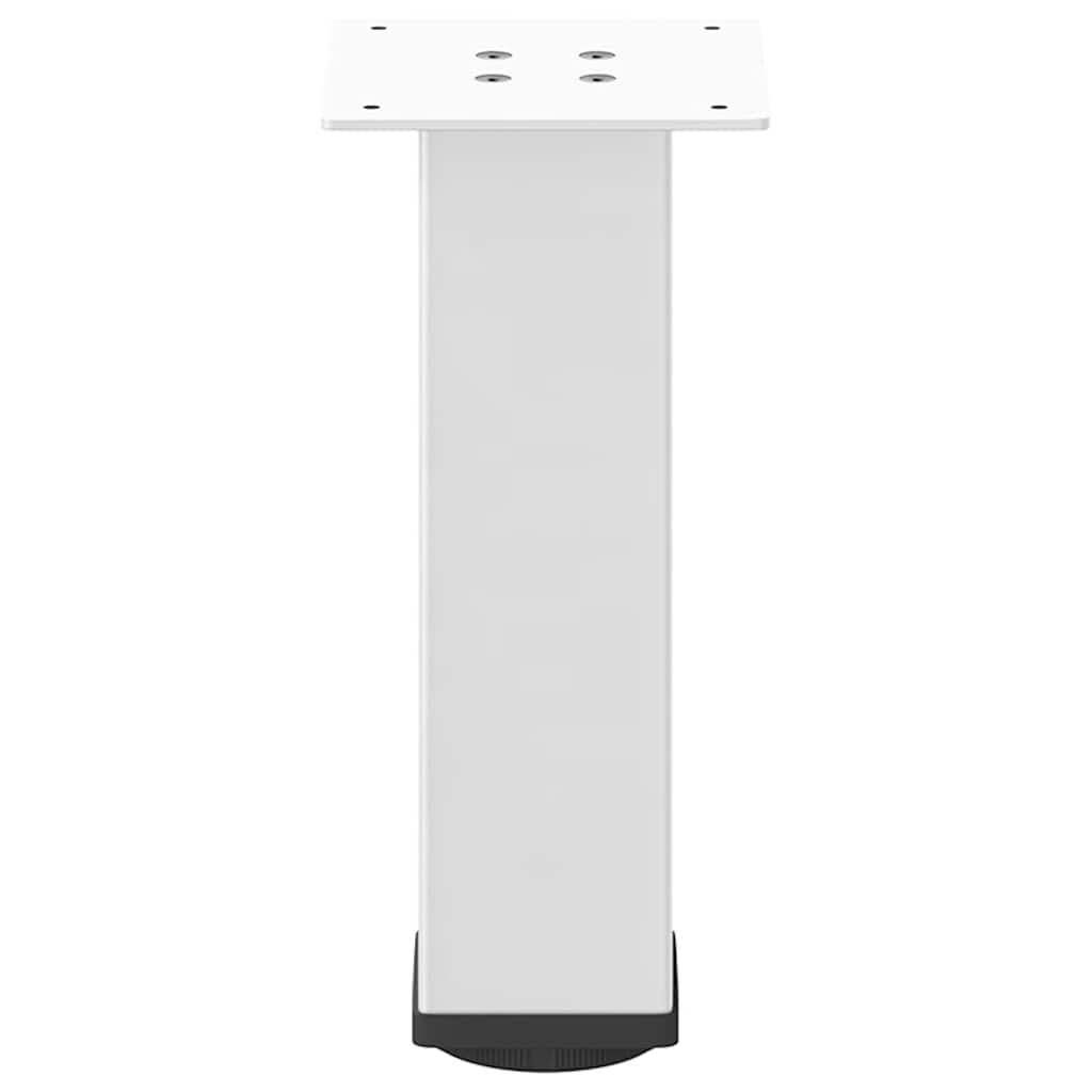 Vidaxl Nogi Do Stolika Kawowego, 4 Szt., Biale, 42-44 Cm, Stal