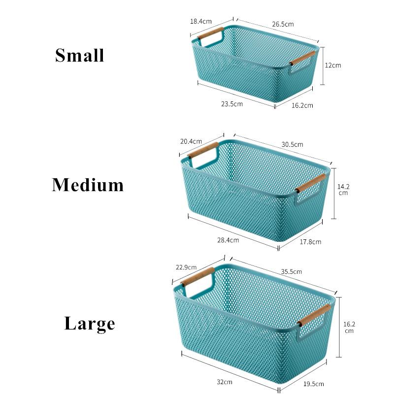 

3 шт./компл. настольная полая корзина для хранения утолщенная пластиковая коробка для хранения игрушек и закусок домашняя корзина для всякой всячины кухня ванная комната органайзеры