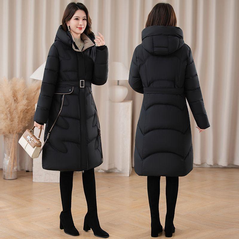 Iarnă Femei Palton Lung Pufos Jachetă Călduroasă Îngroșată Croială Slim Rezistentă la Vânt Îmbrăcăminte Exterioară de Modă Casual