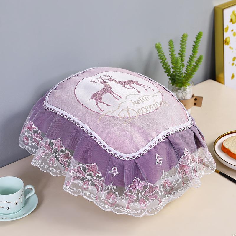 Universal Rice Cooker Dust Cover Air Fryer Cover Lace Rice Pot Cover Kitchen Electric Pressure Cooker Protector Dustproof Cover