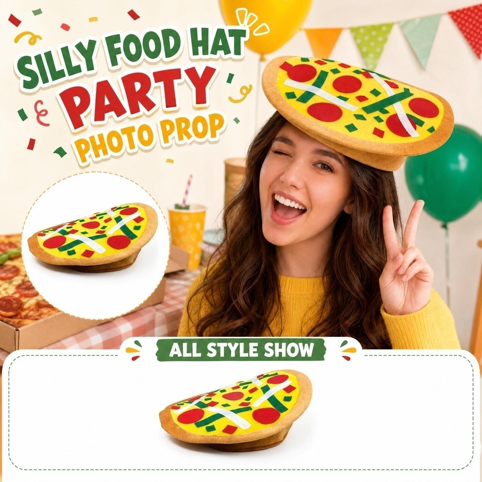 Funny Food Hat Costume for Party Po Booth Prop and Halloween Cosplay One Size