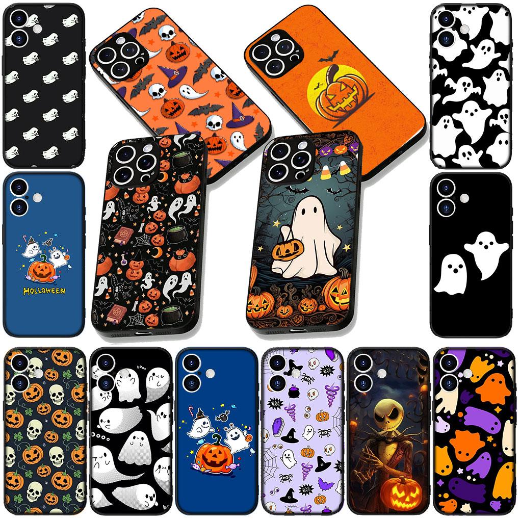 Halloween Little Ghost with Pumpkin Cover for Motorola Moto Edge 50 30 Fusion 40 NEO Ultra Pro E14 G20 E15 G35 G84 G13 G53 Case