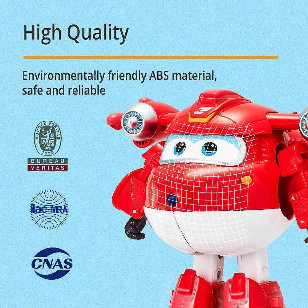 5-inch Transforming Jett, Dizzy and Donnie Airplane Robot Action Figures – Transformation Animation Kids' Toys