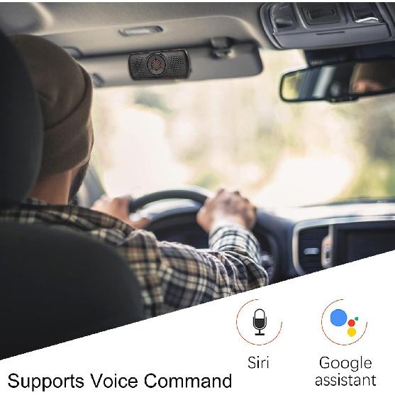 Bluetooth Car Speaker for Cell Phone HandsFree Bluetooth 5.0 Car Kits 3W Loud Speakerphone for GPS Music,Wireless in Car Handsfree Speaker with Visor