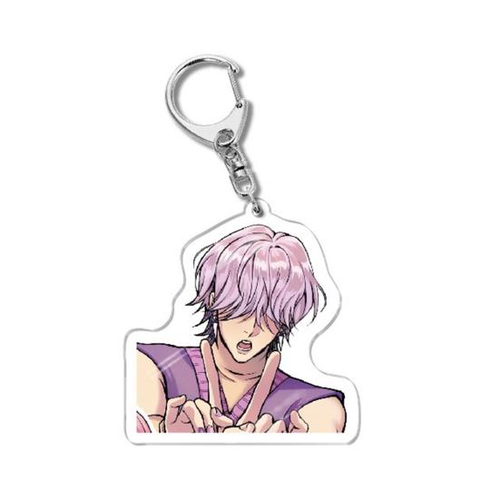 Korean Pop Cartoon Charm Acrylic Anime Character Boy Tiger Keychain Charm Cute Bag Backpack Charm Collectible Gift for Fans