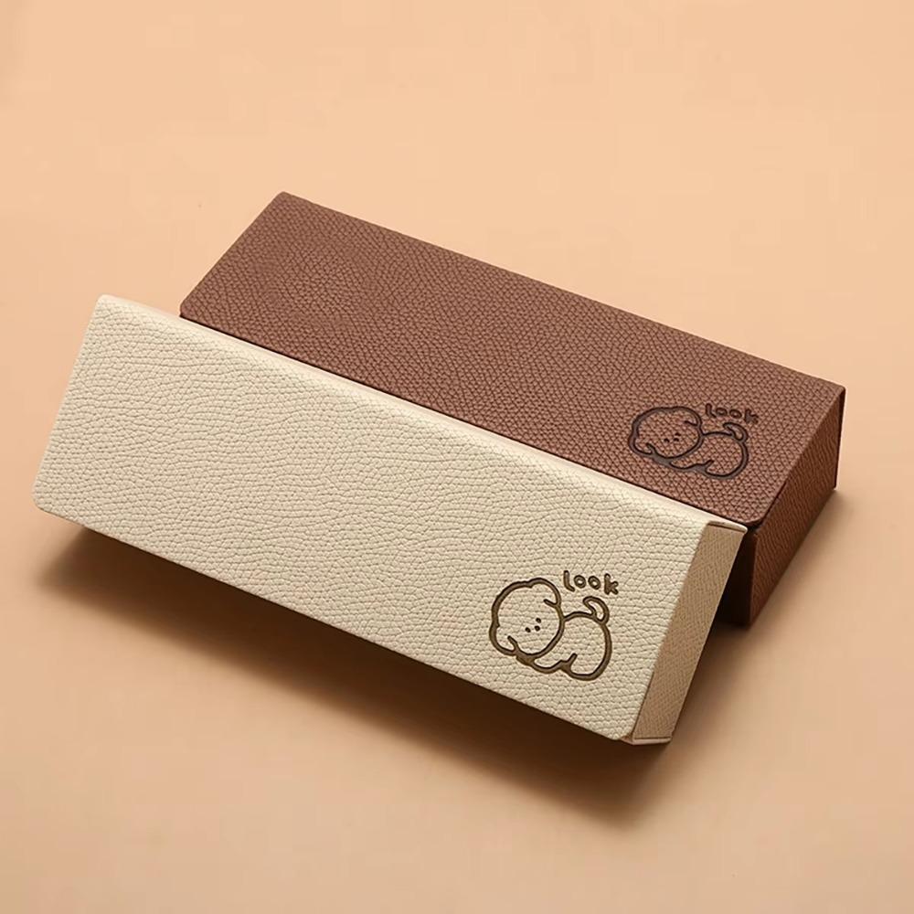 Anti-Stress Eyeglass Case PU Leather Protective Case Portable Glasses Storage Box  Men and Women
