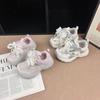 Girls' Lightweight Rhinestone Bow Sneakers - 2026 Spring/Autumn Fashion Sports Shoes