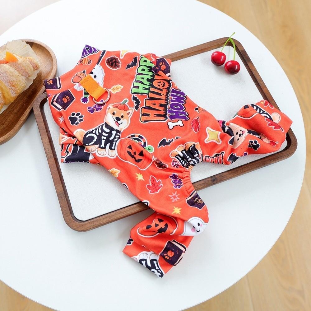 Cartoon Halloween Dog Jumpsuit Soft Dog Anti-hair Loss Clothing Dog Pajamas Halloween Party