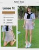 Women's High Waist A-Line Skirt - Summer 2025 Plaid Pleated Design