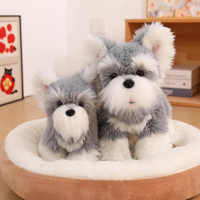 22/28cm Kawaii Streuner Hund Serie Plüschtier Schnauzer Plüschpuppe Weiches Stofftierpuppe Kindergeburtstagsgeschenk Heimdekoration