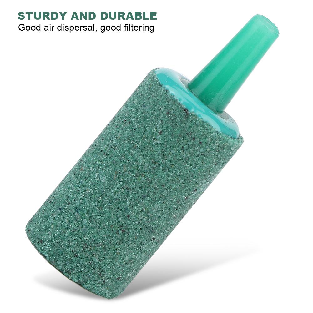 20PCS Green Sandstone Cylinder Aquarium Oxygen Pump Aeration Air Stone Fish Tank Bubble Stones