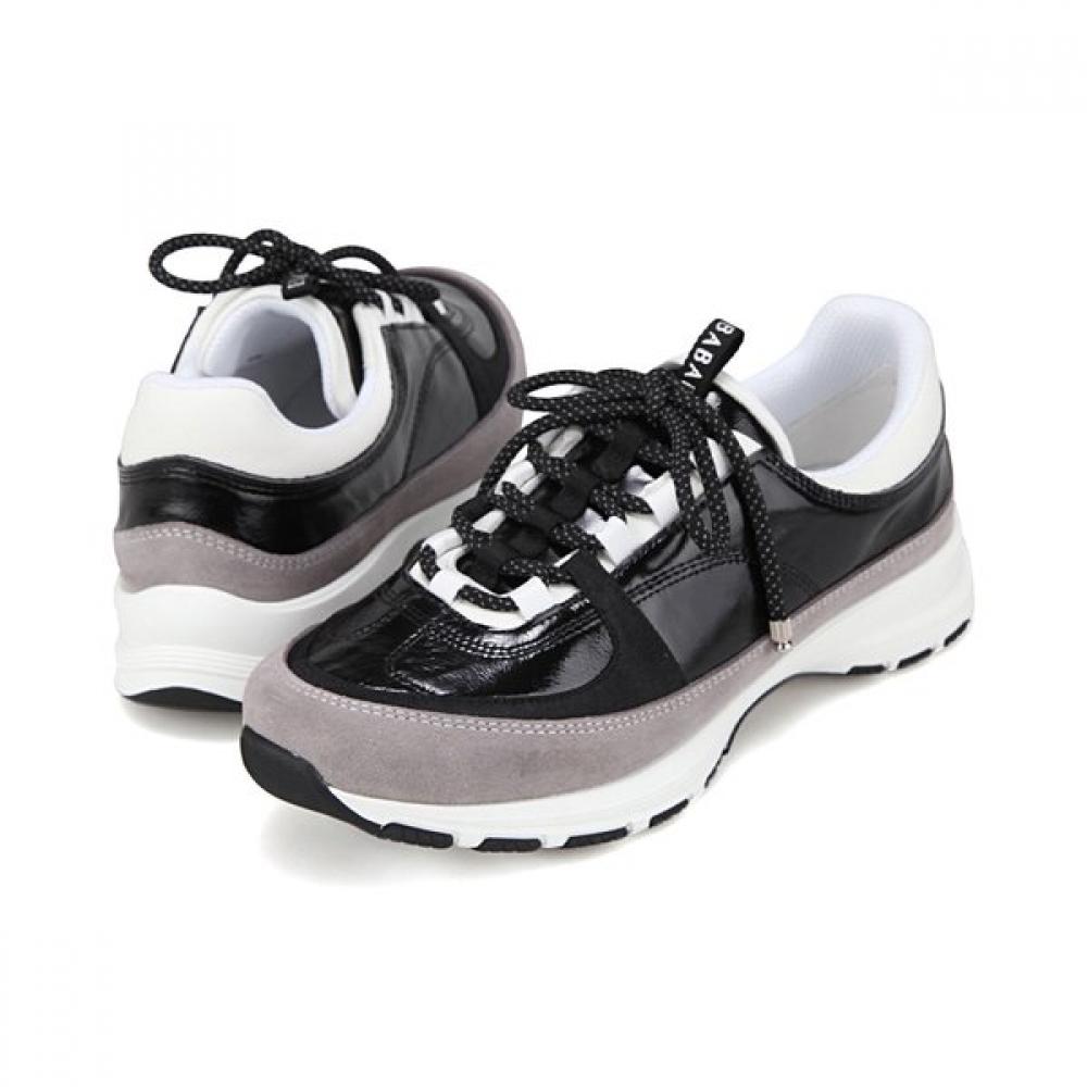 Barbara Cowhide Combi CaSual Women S SneakerS 4.5cm Bbj162bk