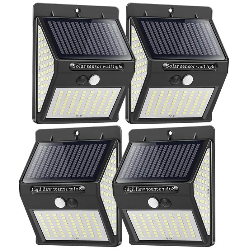 Hot Sale 144 LED Solar Light Wireless PIR Motion Sensor Waterproof Wall Lamp Solar Powered Sunlight Street Lamp Garden Decor