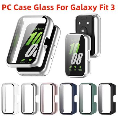 Tempered Glass Case for Samsung Galaxy Fit 3 SM-R390 Full Coverage Bumper Protective Cover Anti-Scratch Watch Screen Protector
