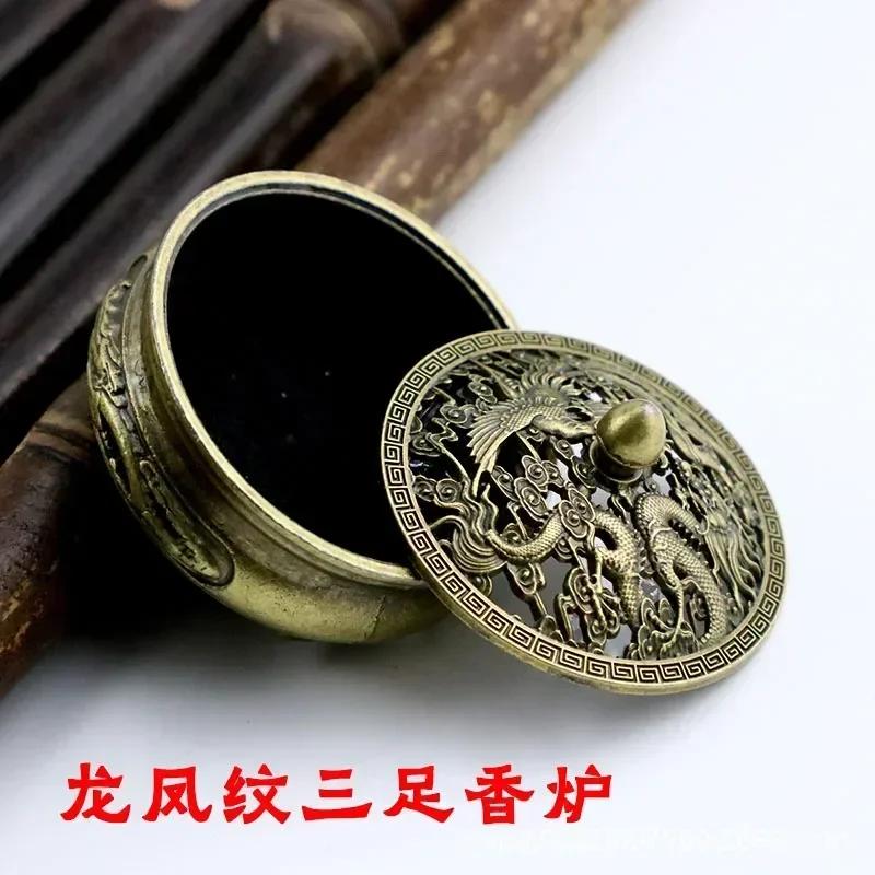 Buddhist Utensils Incense Burner Lotus Incense Censer Archaic Copper Alloy Sandalwood House Furnishings Home Office Decoration
