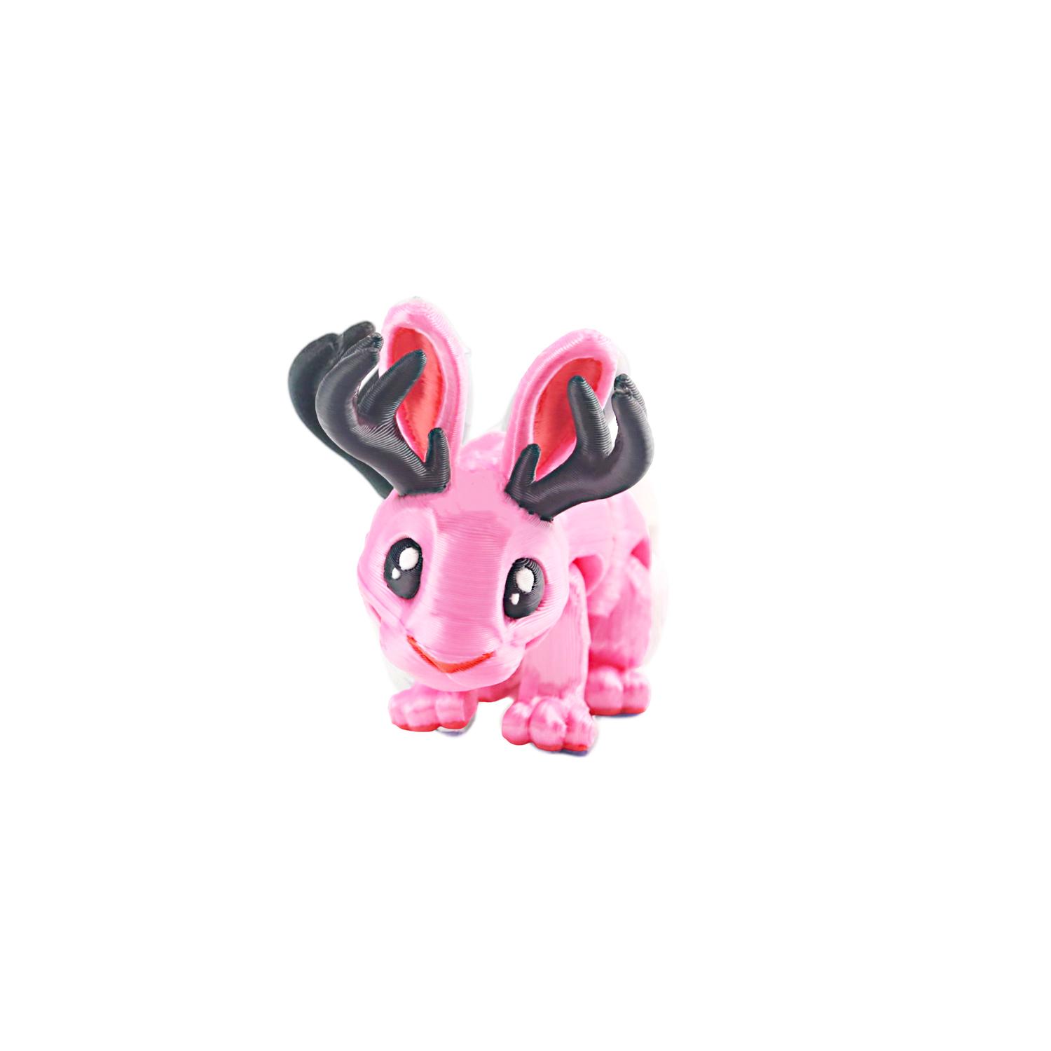 3D-печатные кролик и олень, модели животных, шарнирные игрушки, 3D-печатные игрушки