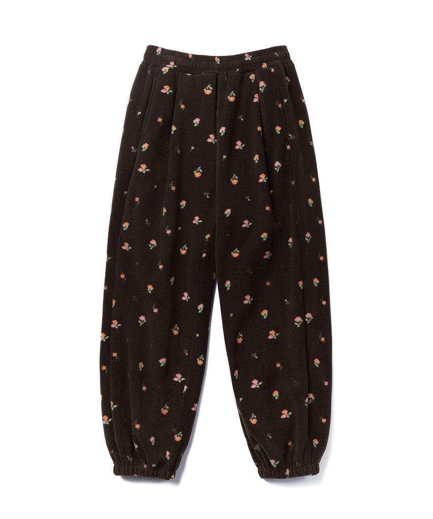 TTUDEMENT Rose Fleece Pants_Brown