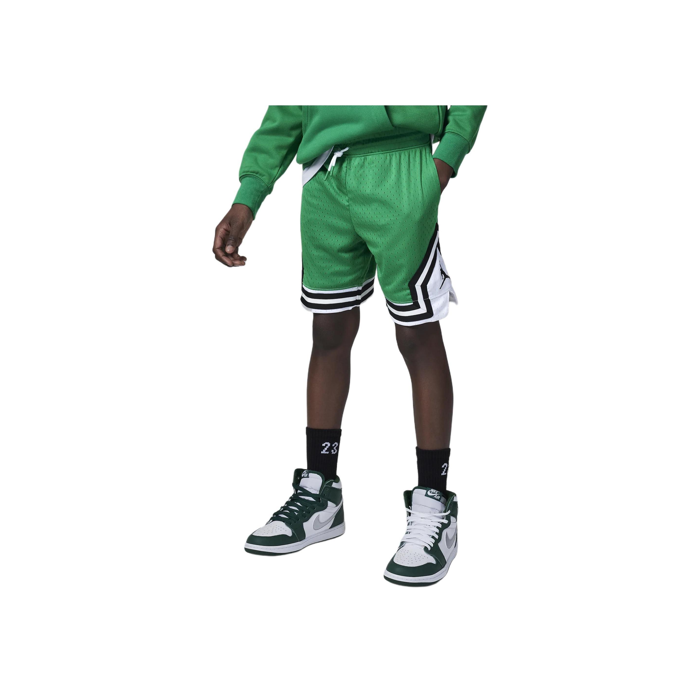 Шорты Jordan Dri-FIT с логотипом и цветовыми блоками, сетчатые, детские, Lucky-Green DR8097-310 M
