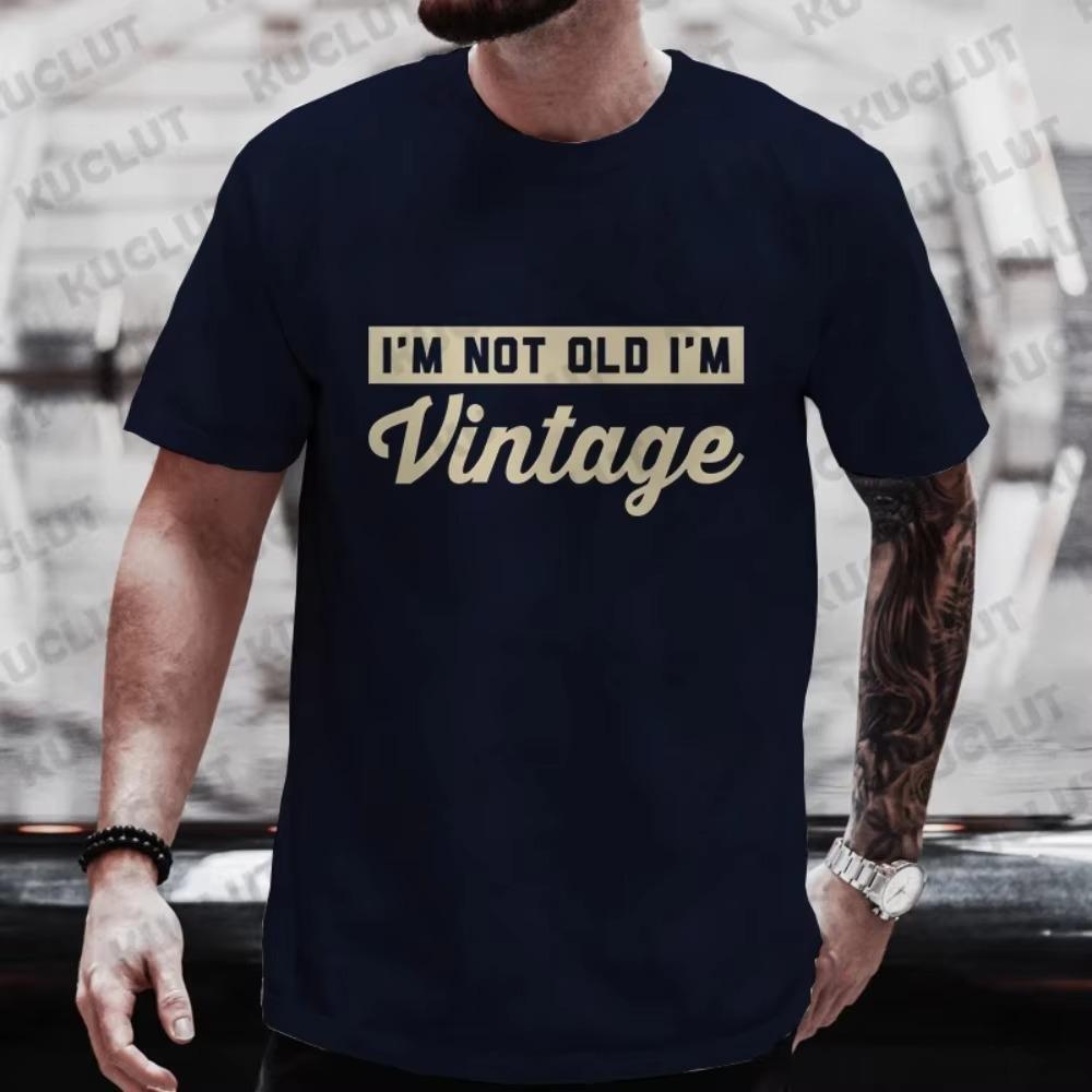 Men T-shirts Grandpa Men Clothing I'm Not Old I'm A Classic T-shirt I'm A Classic Funny Birthday Tshirts Grandfather Car Tee Top