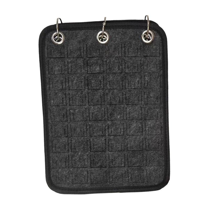 

1pc Five Page Felt Pin Display Holder Decorative Jewelry Organizer Badge Storage Calendar Stand темно-сірий
