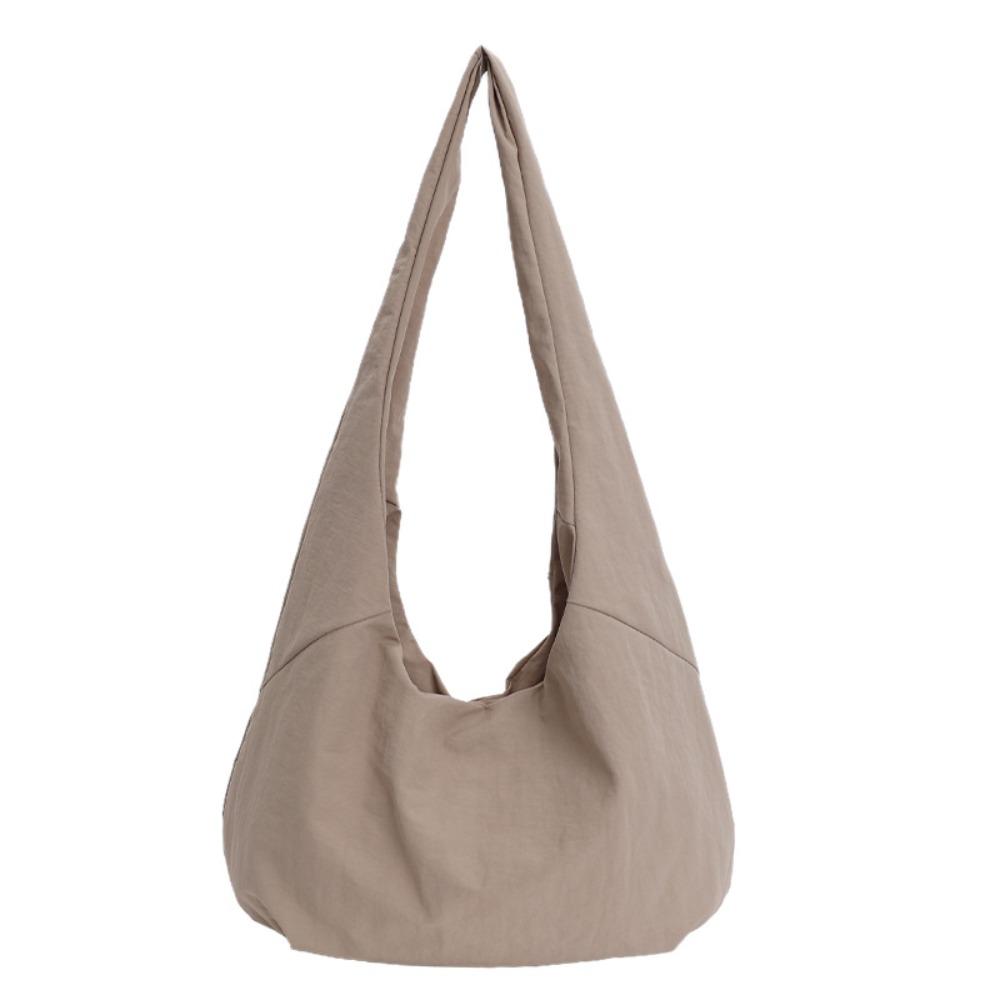 Candy Color Casual Tote Bag Large Capacity Japanese Style Shoulder Bag Nylon Shoulder Bag  Unisex