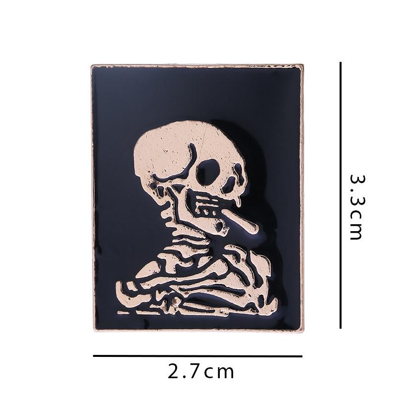 Van Gogh Head Drip Oil Alloy Brooch - European/American Style Badge for Clothing Accessories
