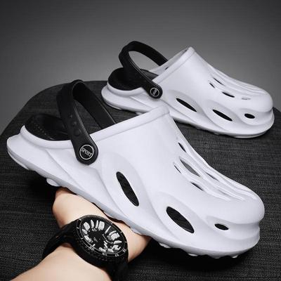 Fashion Summer Men's Sandals Clogs Thick Sole Slipper Waterproof Anti-Slip Sandals Flip Flops Non-slip Soft EVA Hole Shoes