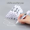 8-Pack White Markers - High Quality Non-Smudge Oil-Based Ink, Medium Tip for Multi-Surface Writing On Plastic, Glass, Metal