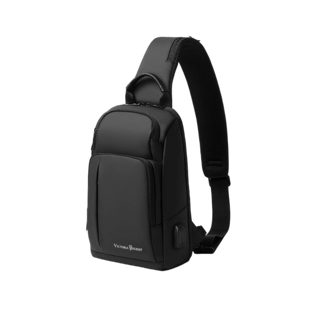 

VICTORIATOURIST Crossbody Bag, Men s Chest Pack, Large Capacity Phone Bag, 11-Inch Tablet Bag, Sport Messenger Bag, Shoulder Bag, Black чорний