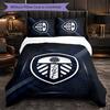 Biancheria da letto a tema Leeds United Set 3 Pezzi Copripiumino Biancheria da letto Decorativa Per Camera Adolescenti Decorazione Casa