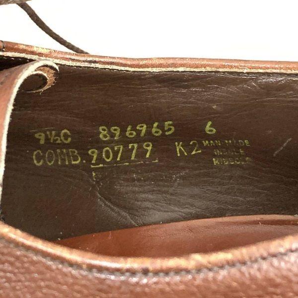 70er 80er Vintage FREEMAN Größe 9.5C 26.5 27.0cm Plain Toe Businessschuhe Braun(GEBRAUCHT)