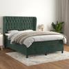 VidaXL Divan Bed and Mattress Dark Green 140x200cm Velvet 3129396