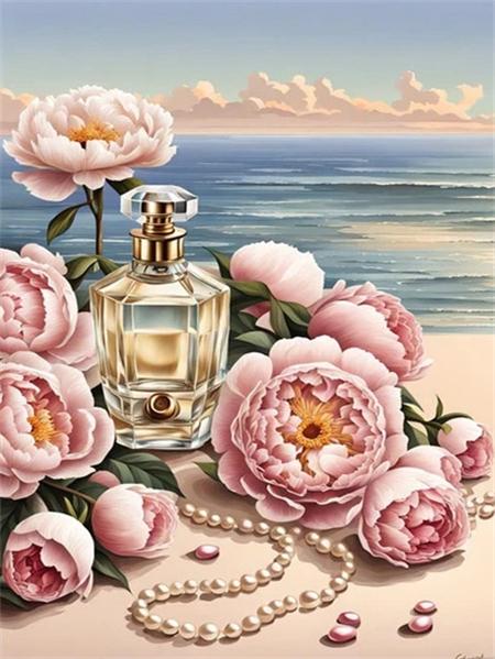 

Полная квадратная круглая алмазная картина роза приморский домашний декор 5D сделай сам вышивка мозаика пейзаж настенное искусство Full Round 20x30CM