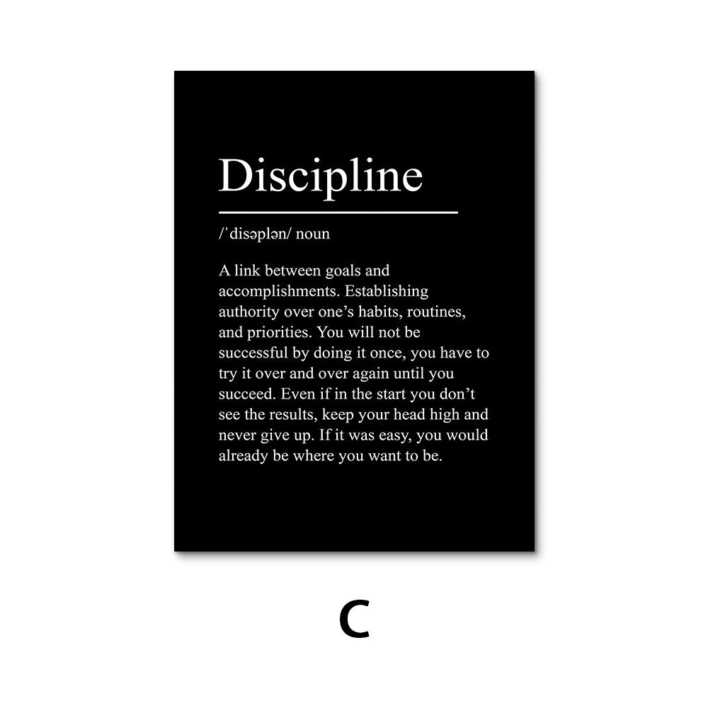 Minimalist Black and White Inspirational Quotes Poster - Modern Print Canvas Wall Art - Nordic Style Decor Frameless