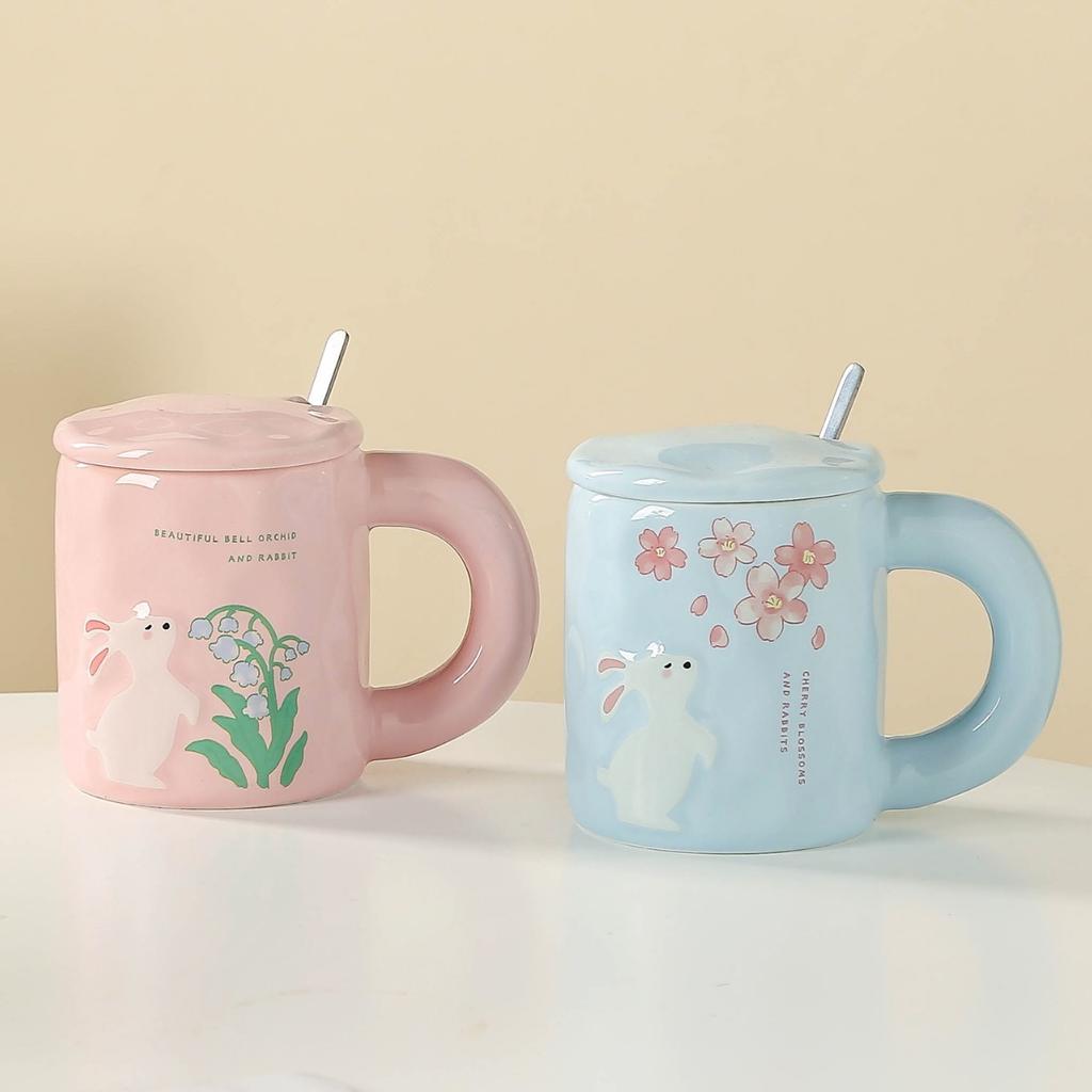 Hasen Tassen  Niedliche Becher Haushaltswasserbecher  Hohes Erscheinungsbild Ins Kaffeetassen Bürofrühstückstassen für Mädchen