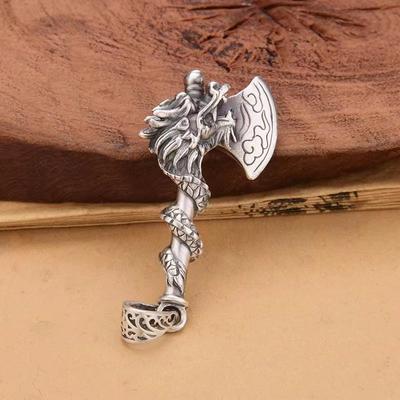 Persönlichkeit Drachenkopf Anhänger Halskette Männer Frauen Schmuck Vintage 925 Silber Kette Halskette Männlich Jahrestag Zubehör