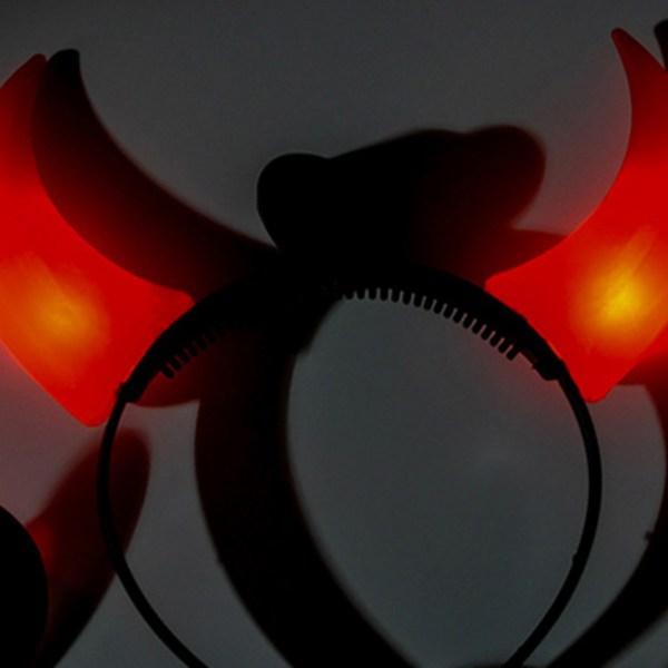 Party Show LED Lamp Devil Horn Headband Large Size