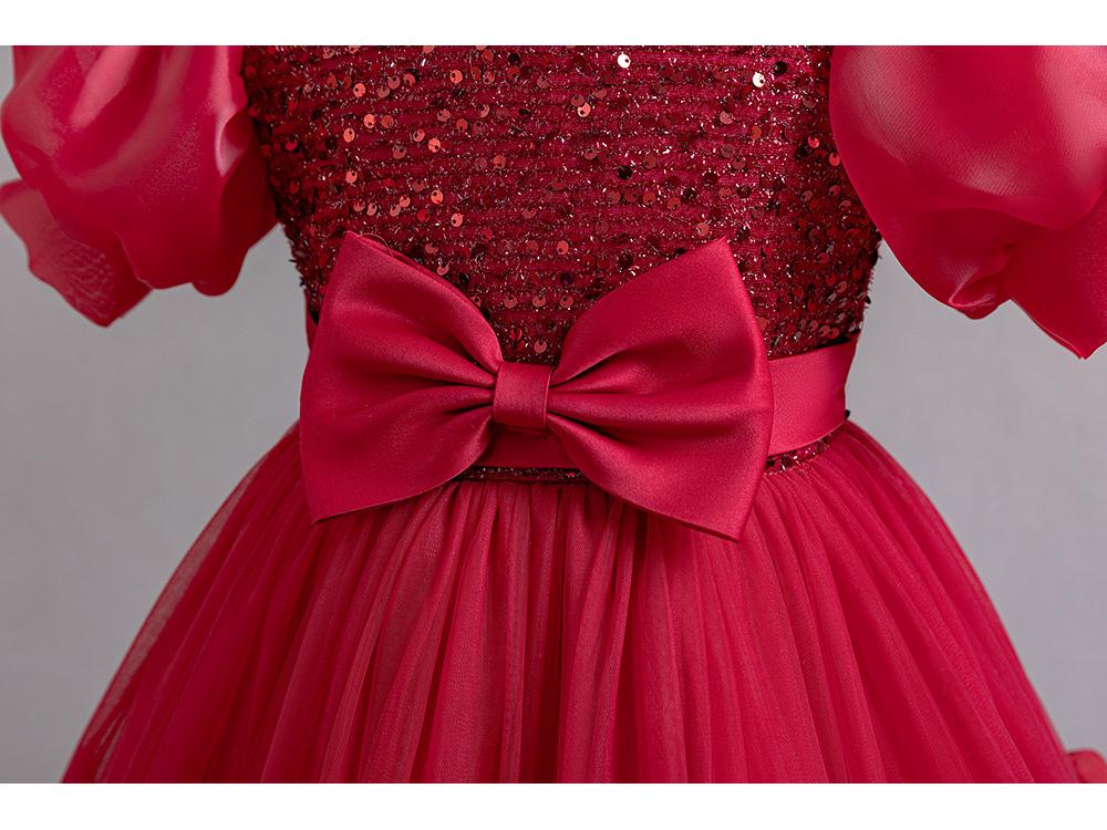 European and American Sequin Princess Evening Dress for Girls