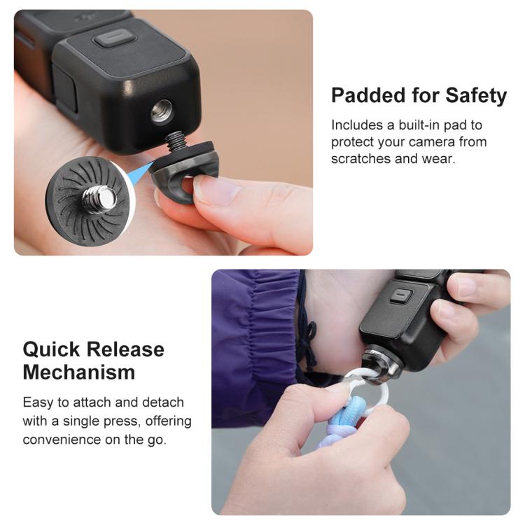 

PULUZ Sports Camera Lanyard Long Adjustable Anti-lost Rope for DJI OSMO Pocket 3 / Insta360 X5 жовтий