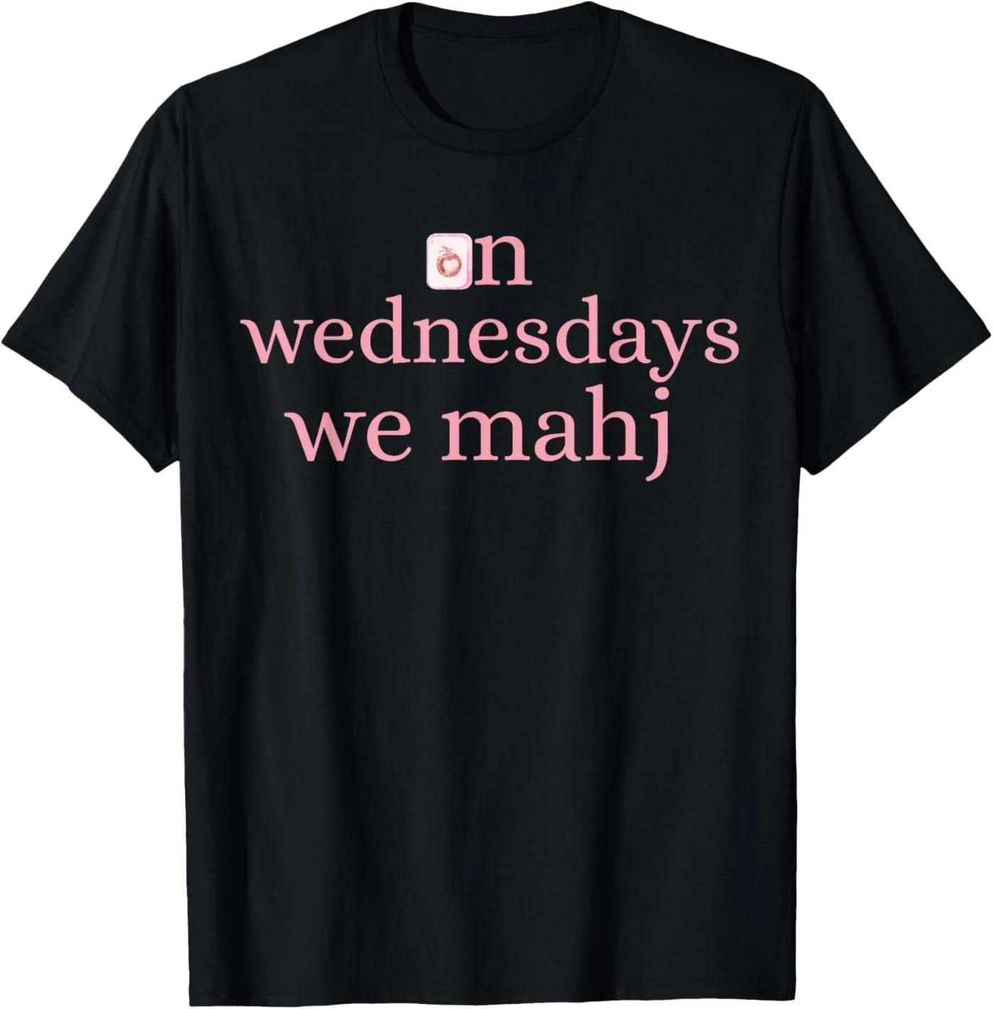 On Wednesdays We Mahj Mahjong Game Night T-shirt L