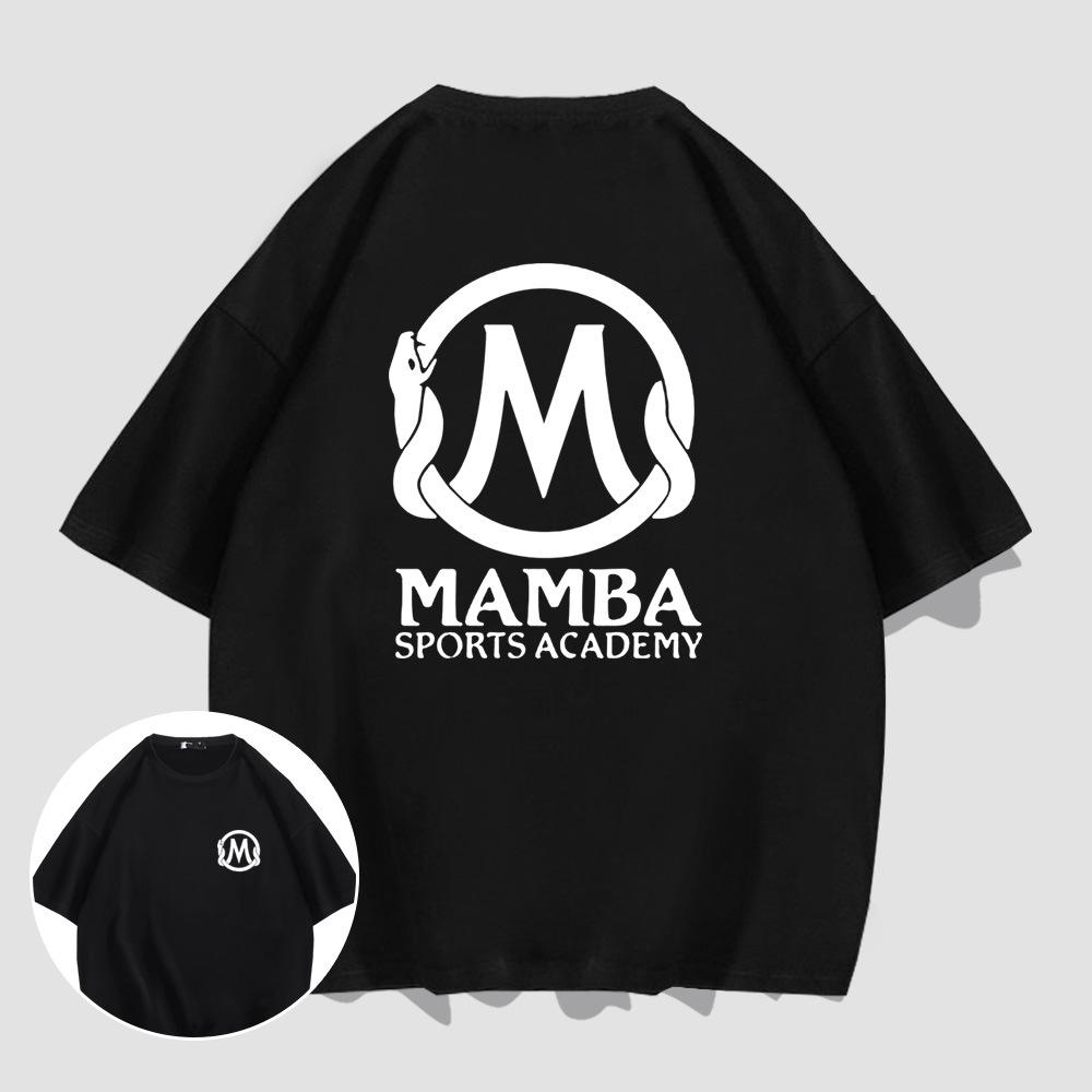 Mamba Memorial Short Sleeve T-Shirt Men s Lakers Black Mamba Teen High School Student Basketball Training Suit 150XXS