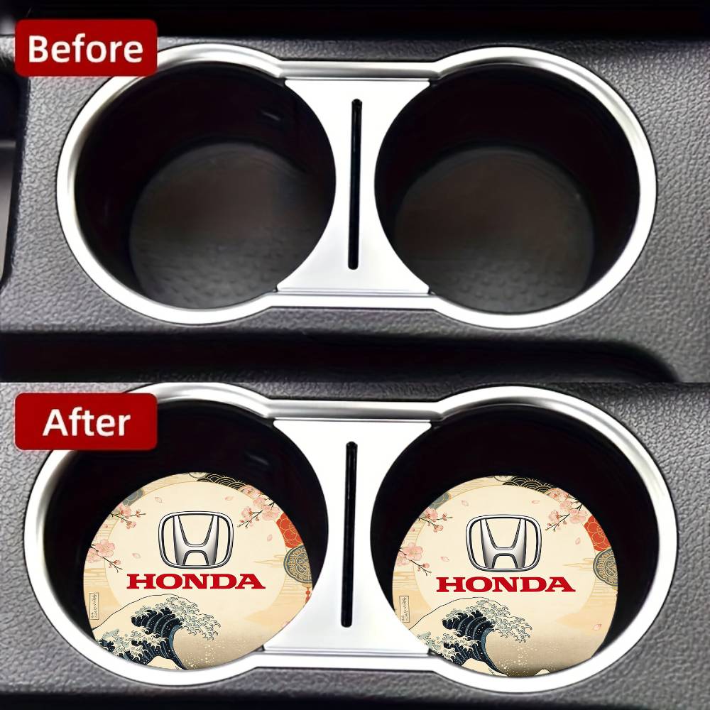 AAADC1 For Honda New Car Cup Holder Anti-Slip Silicone 7cm Insert Coaster Mat Universal Car Accessories Black Fit Most Cars