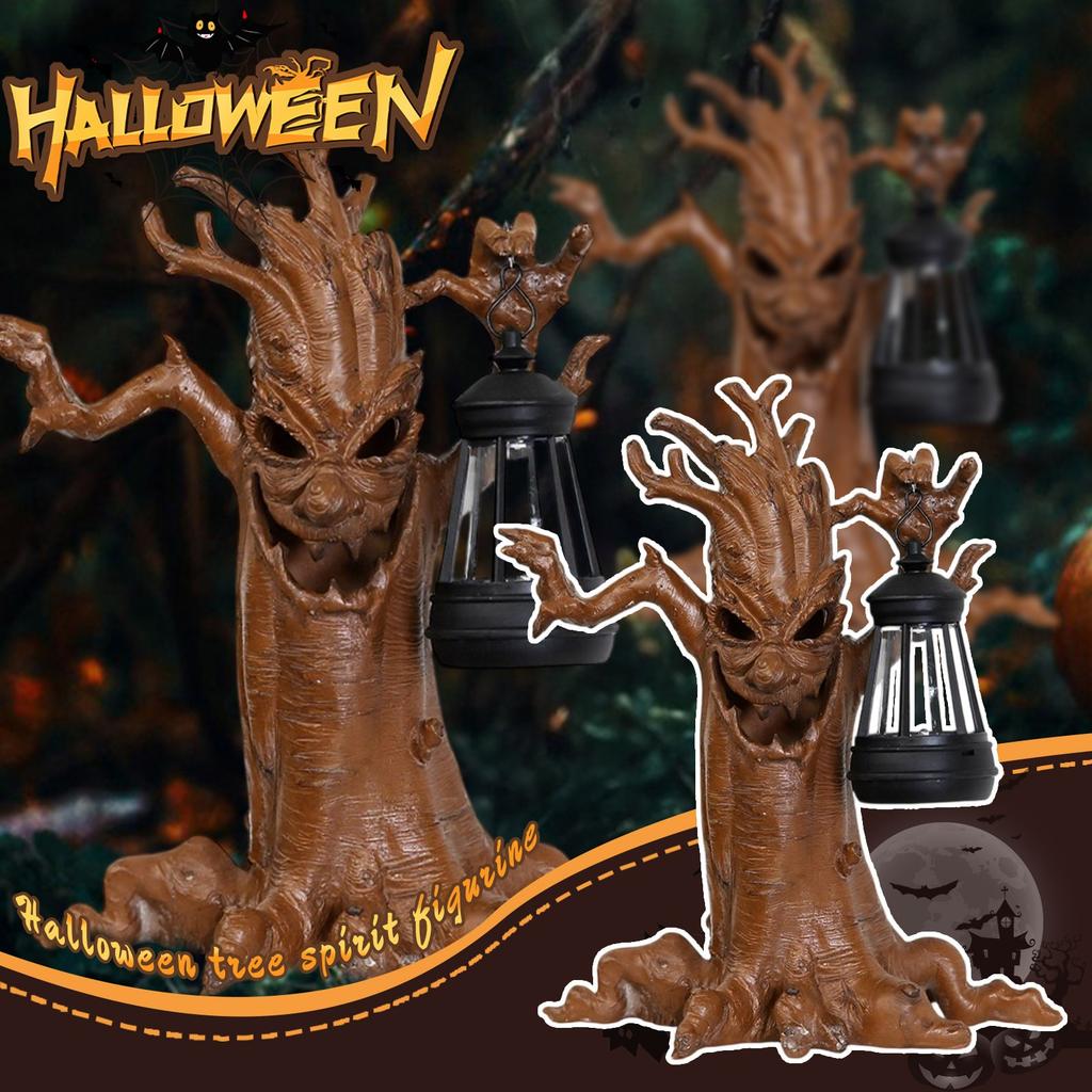 Halloween Tree Ornament Solar Handheld Light Festival Horror Atmosphere Scene Decoration Tree Ornament