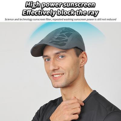 Men Women Sunscreen Cap Quick-Drying Adjustable Sun Protection Breathable Mesh Shade Multi-functional
