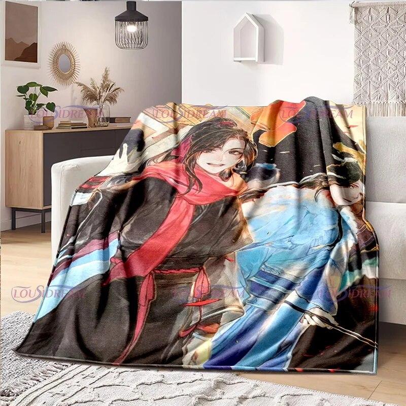 Benzi desenate Desene animate Mo Dao Zu Shi Wei Wuxian Pătură de flanel Canapea Fată Căldură Acasă Lan Wangji Pătură Cadou Personaliza lenjerie de pat femeie
