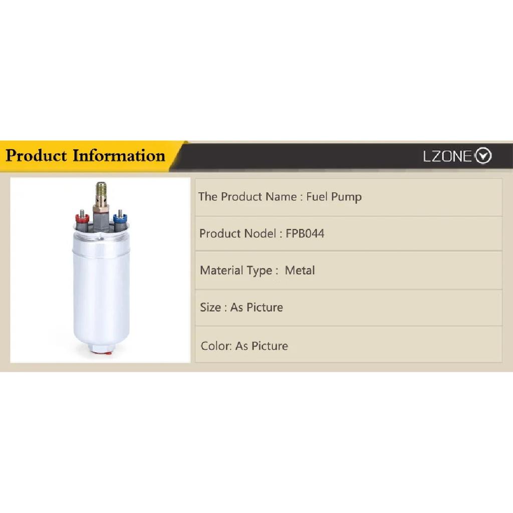 LZONE - TOP QUALITY External Fuel Pump 044 OEM:0580 254 044 Poulor 300lph Come with White Pack JR-FPB044