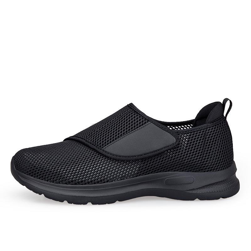 Summer men's and women's walking shoes mom and dad casual sneakers low-top hole single mesh Velcro cover