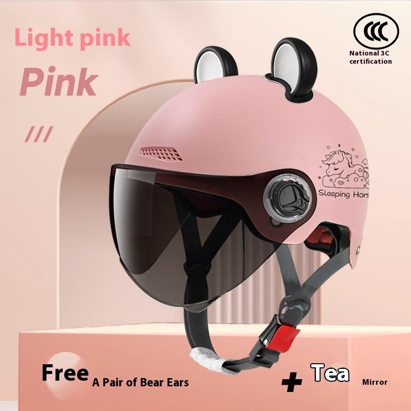 Electric Vehicle, Motorcycle, Women's Summer Battery Car, Half Helmet, Men's Four-season Universal Safety Helmet
